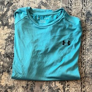 Under Armour Aqua Blue Tee with Black Logo